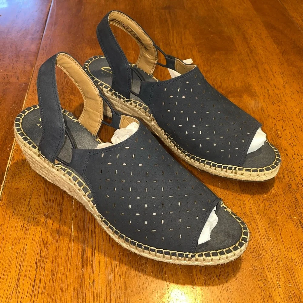 Clarks Blue Platform Sandal